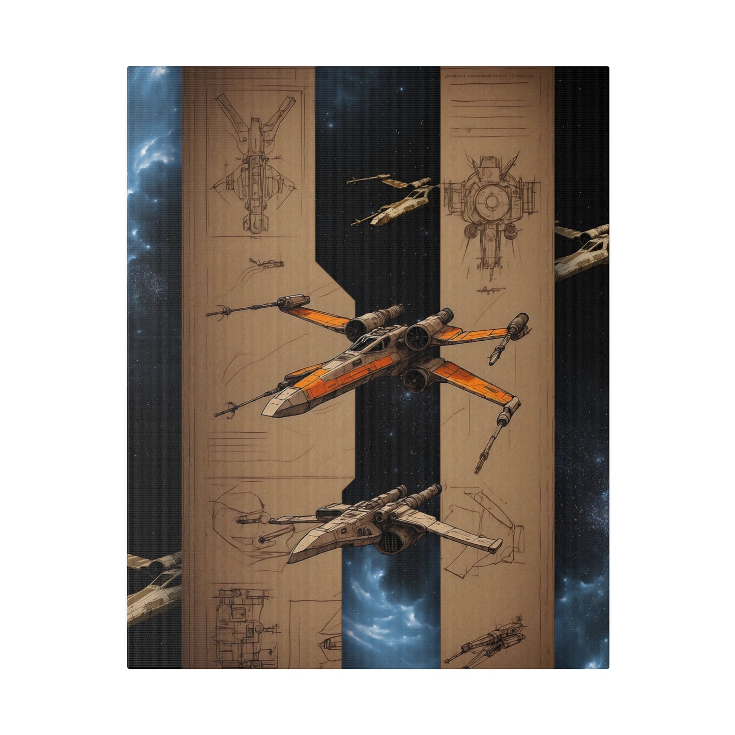 Fighter, Light, Ship concept canvas .75"