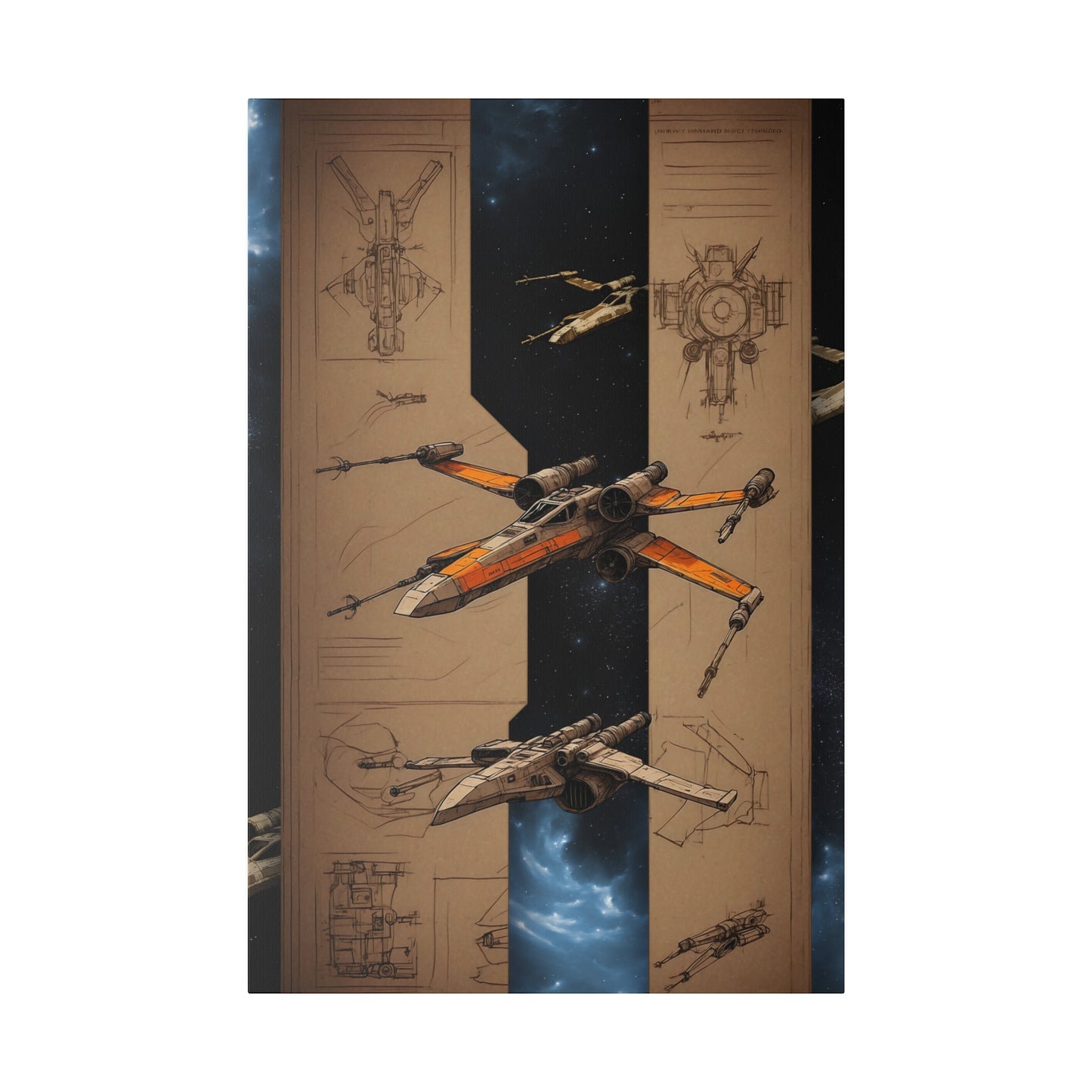Fighter, Light, Ship concept canvas .75"