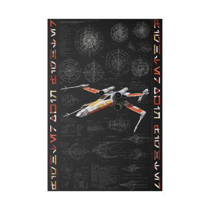 Fighter, Dark, Ship concept canvas .75"