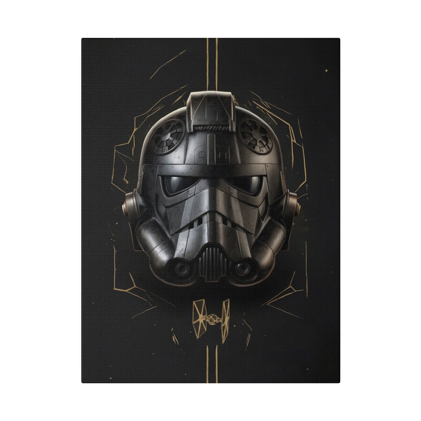 TIE, Dark, helmet concept canvas .75"