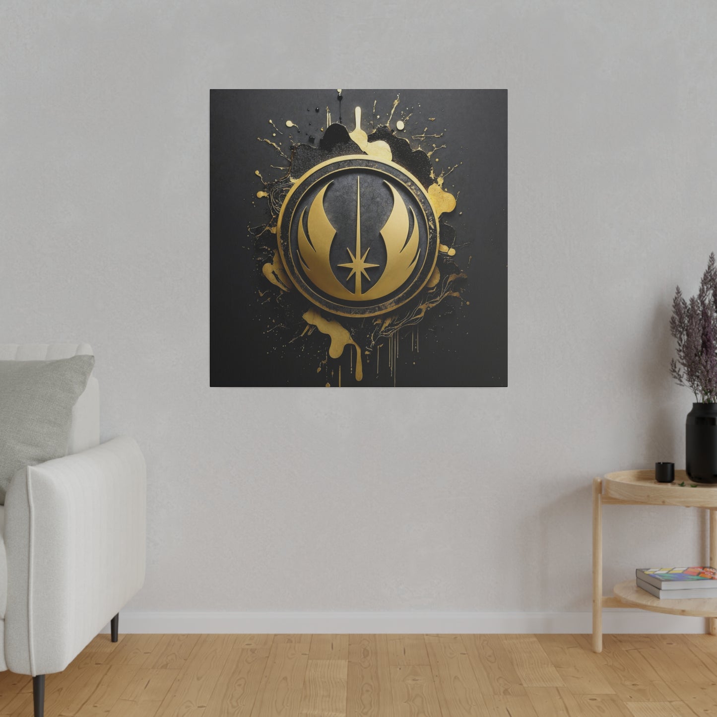 Insignia, gold canvas .75"