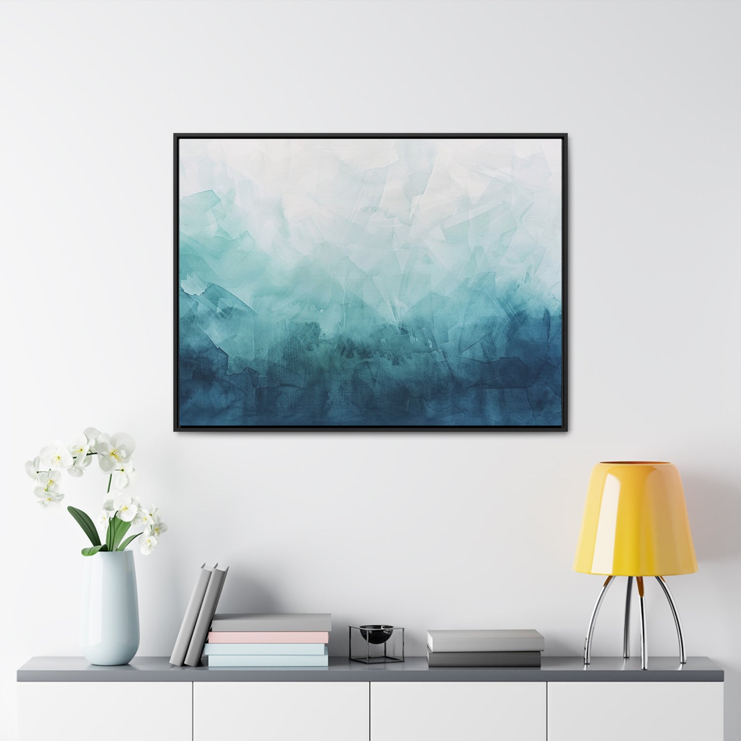 Decor Horizon , Blue Texture, Canvas Print, 1.25"