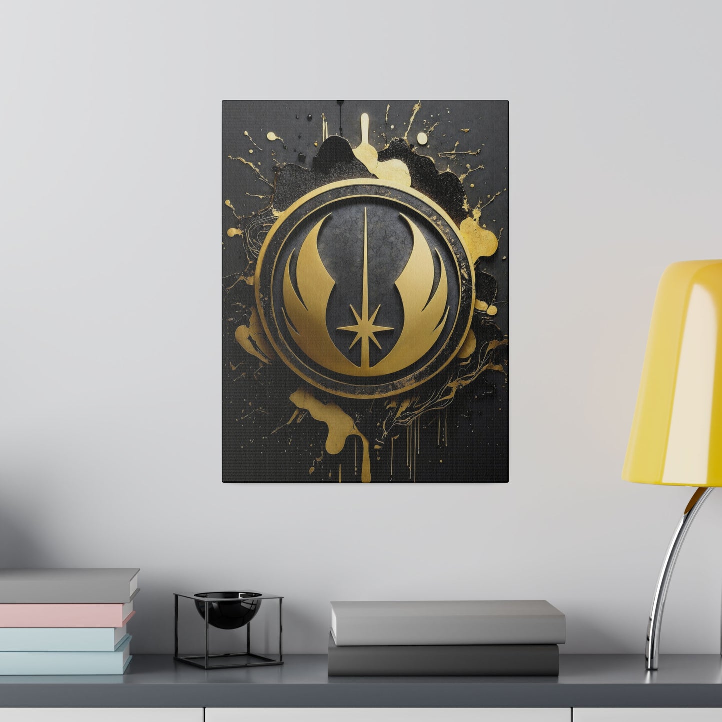 Insignia, gold canvas .75"