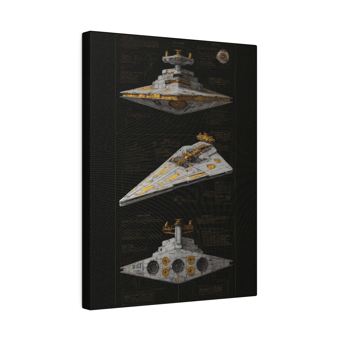 Destroyer, Dark, Ship concept canvas .75"