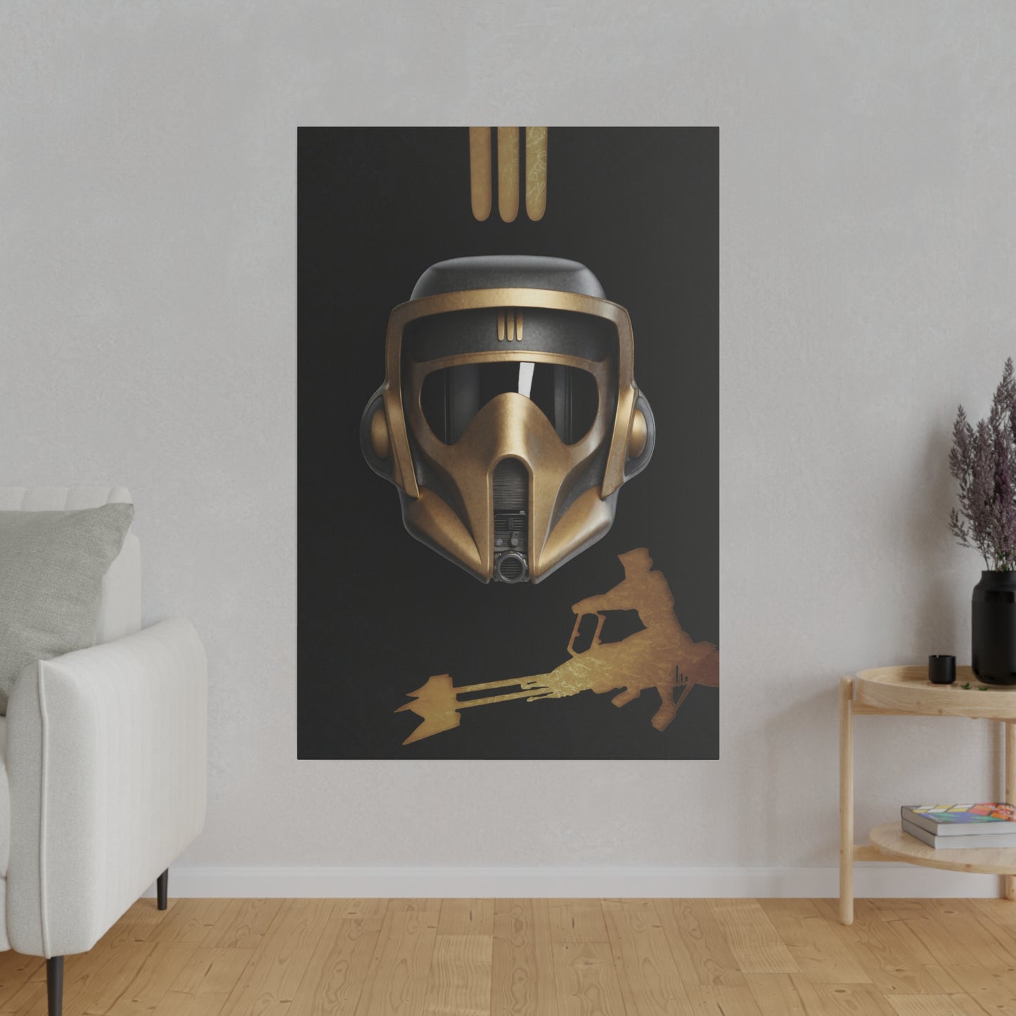 Scout, Dark, helmet concept canvas .75"