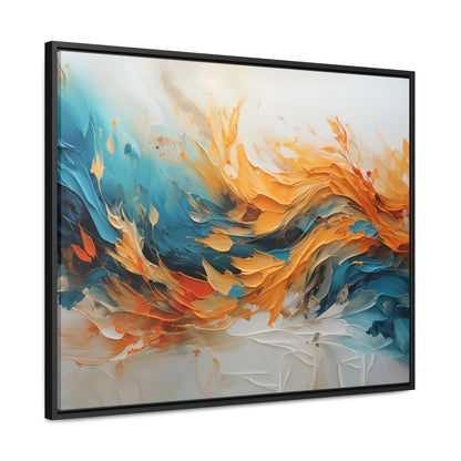 Decor Horizon , Orange and Blue Paint, Canvas Print, 1.25"