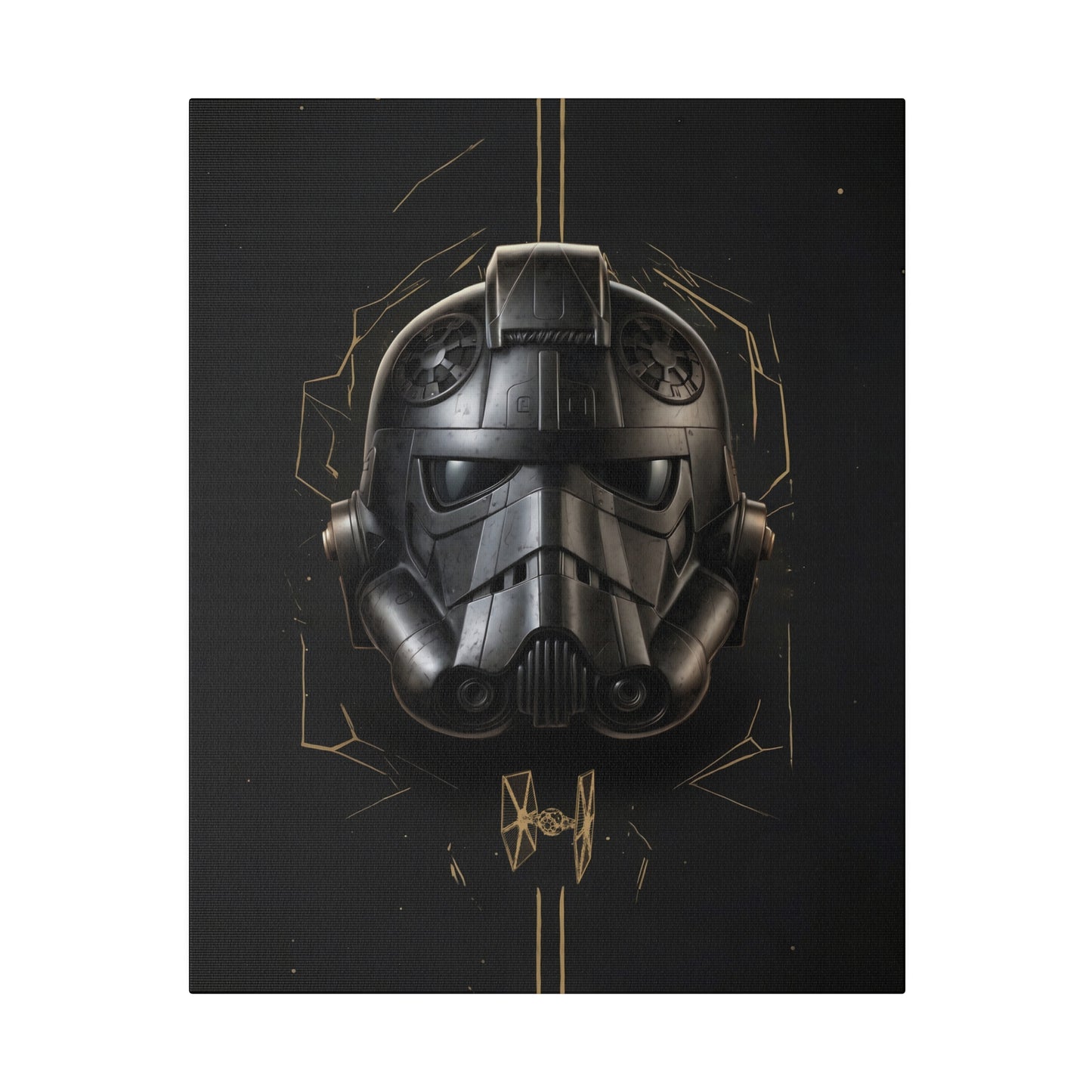 TIE, Dark, helmet concept canvas .75"