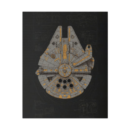 Falcon Top, Dark, Ship concept canvas .75"