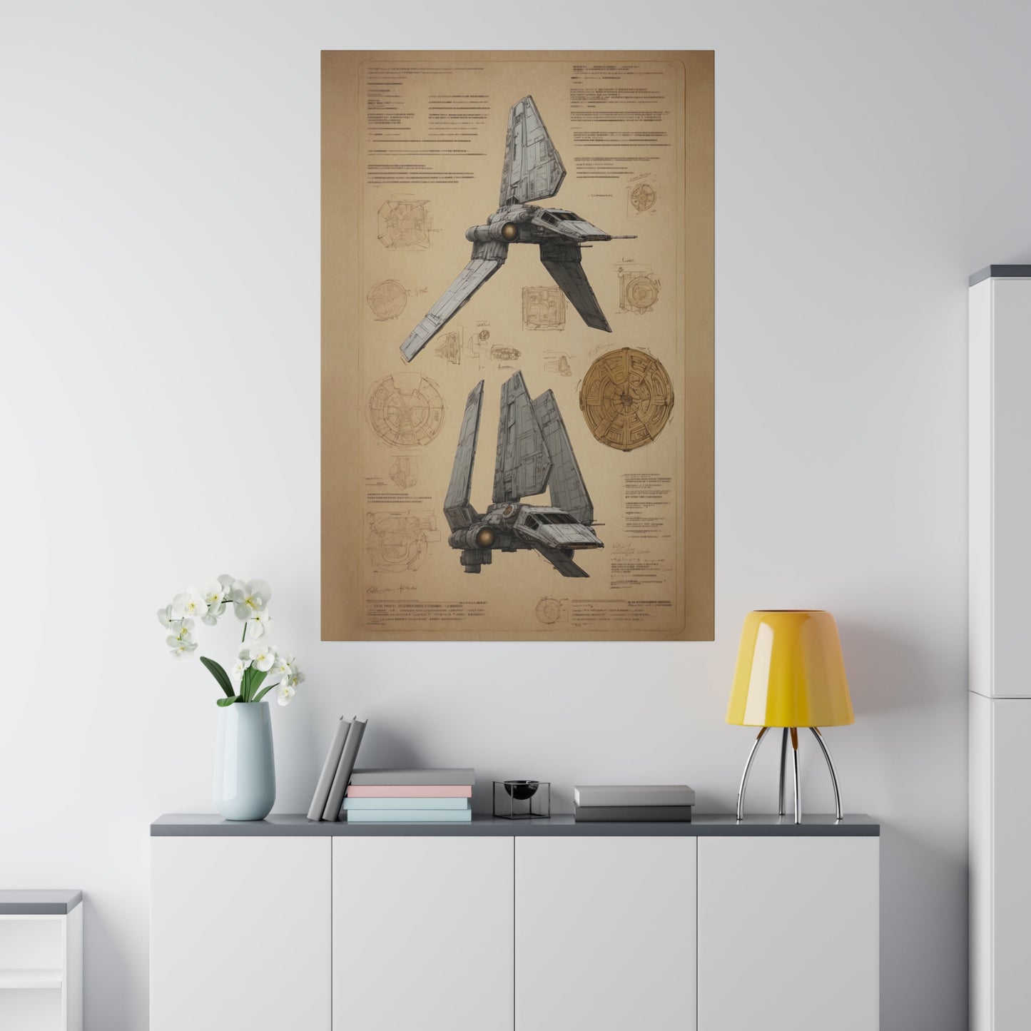 Shuttle, Light, Ship concept canvas .75"