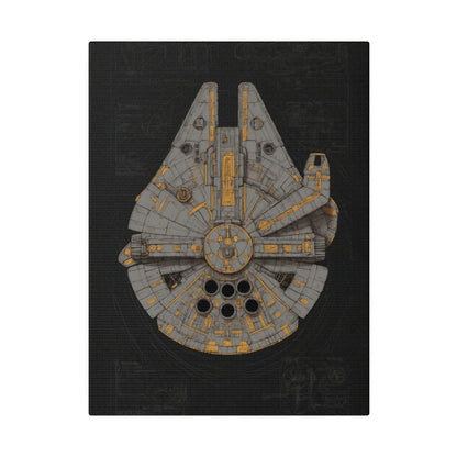 Falcon Top, Dark, Ship concept canvas .75"