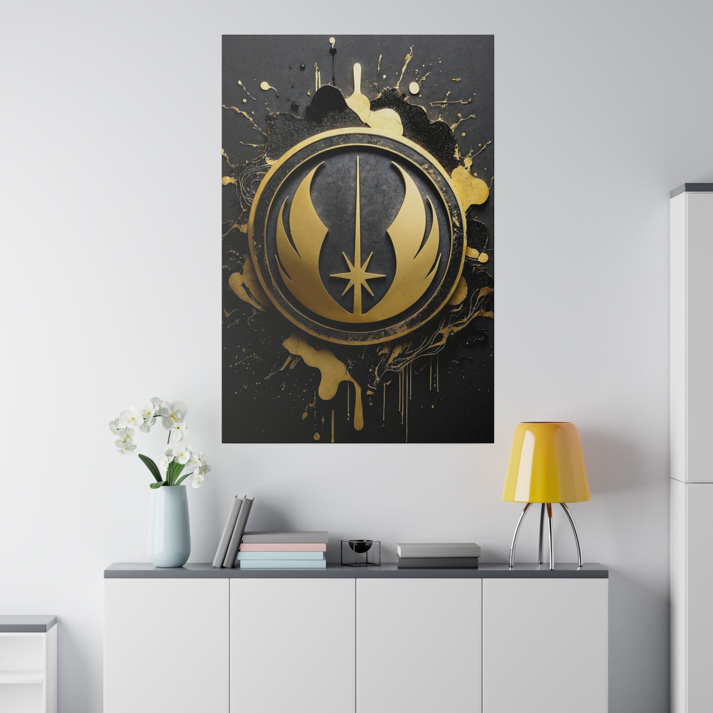 Insignia, gold canvas .75"