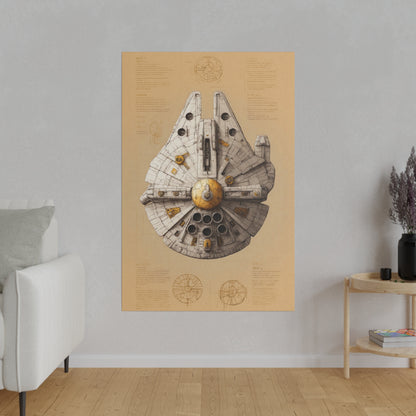 Falcon Top, Light, Ship concept canvas .75"