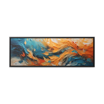 Decor Horizon , Orange and Blue Paint, Canvas Print, 1.25"