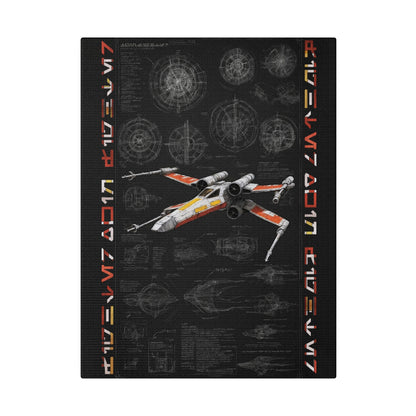 Fighter, Dark, Ship concept canvas .75"