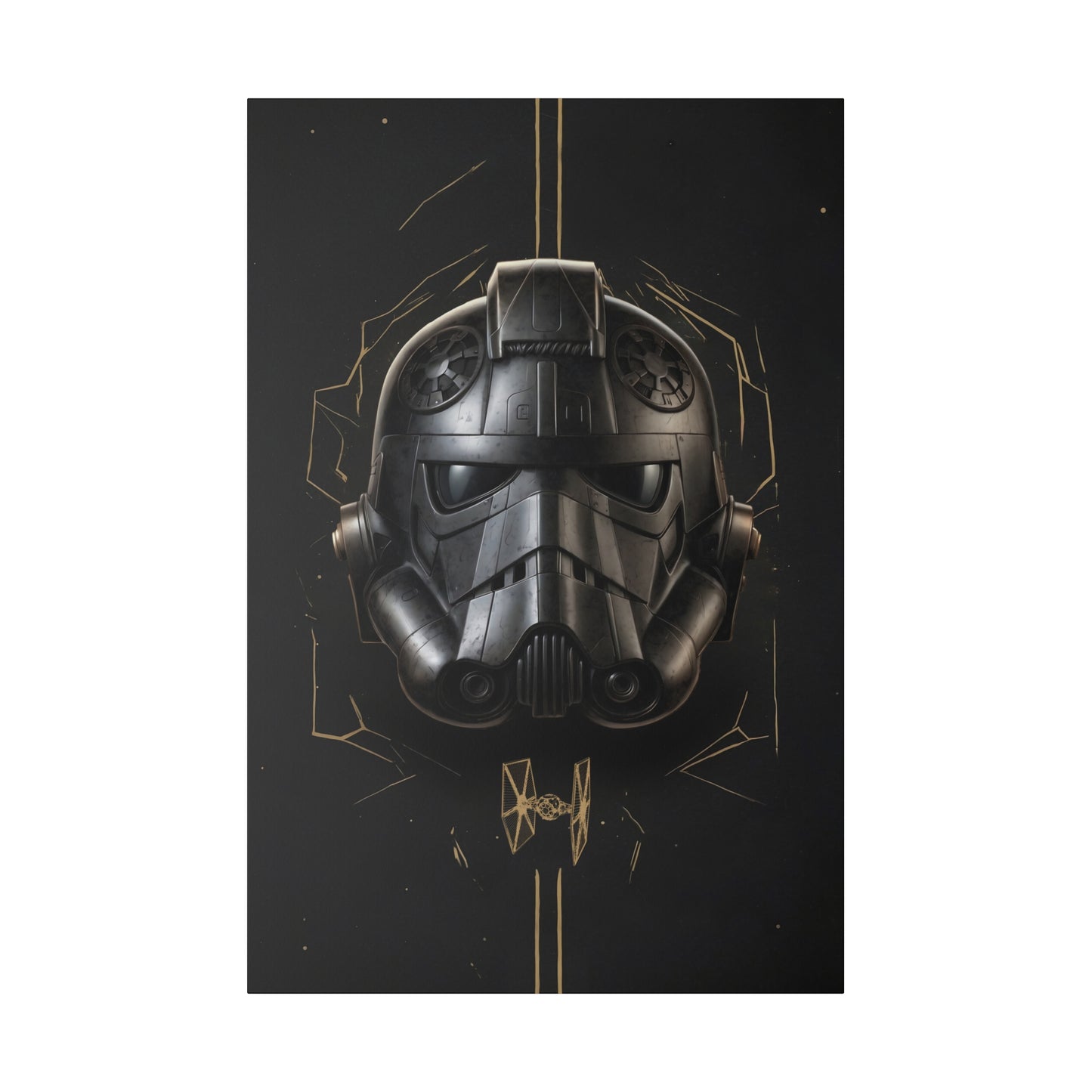 TIE, Dark, helmet concept canvas .75"