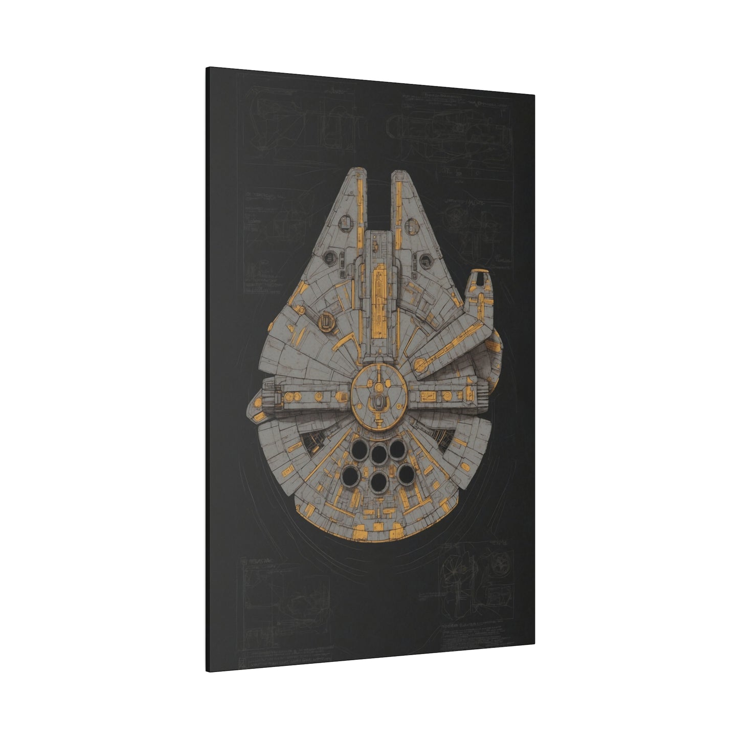 Falcon Top, Dark, Ship concept canvas .75"