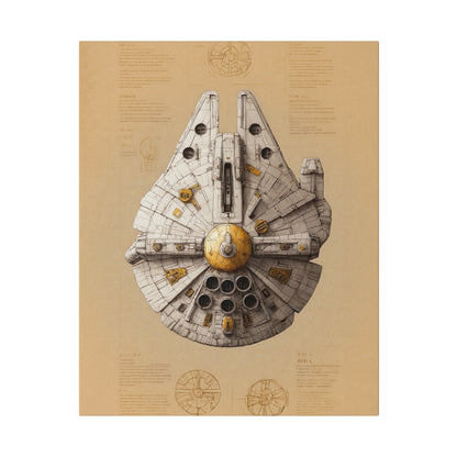 Falcon Top, Light, Ship concept canvas .75"