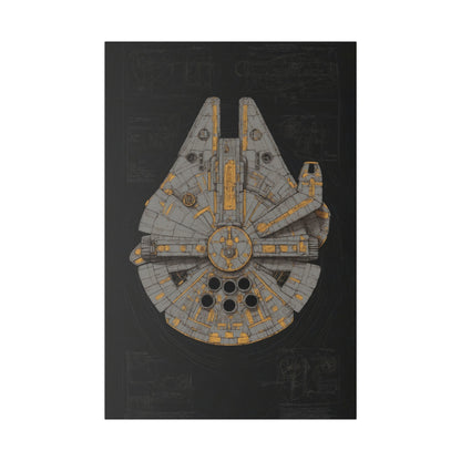 Falcon Top, Dark, Ship concept canvas .75"