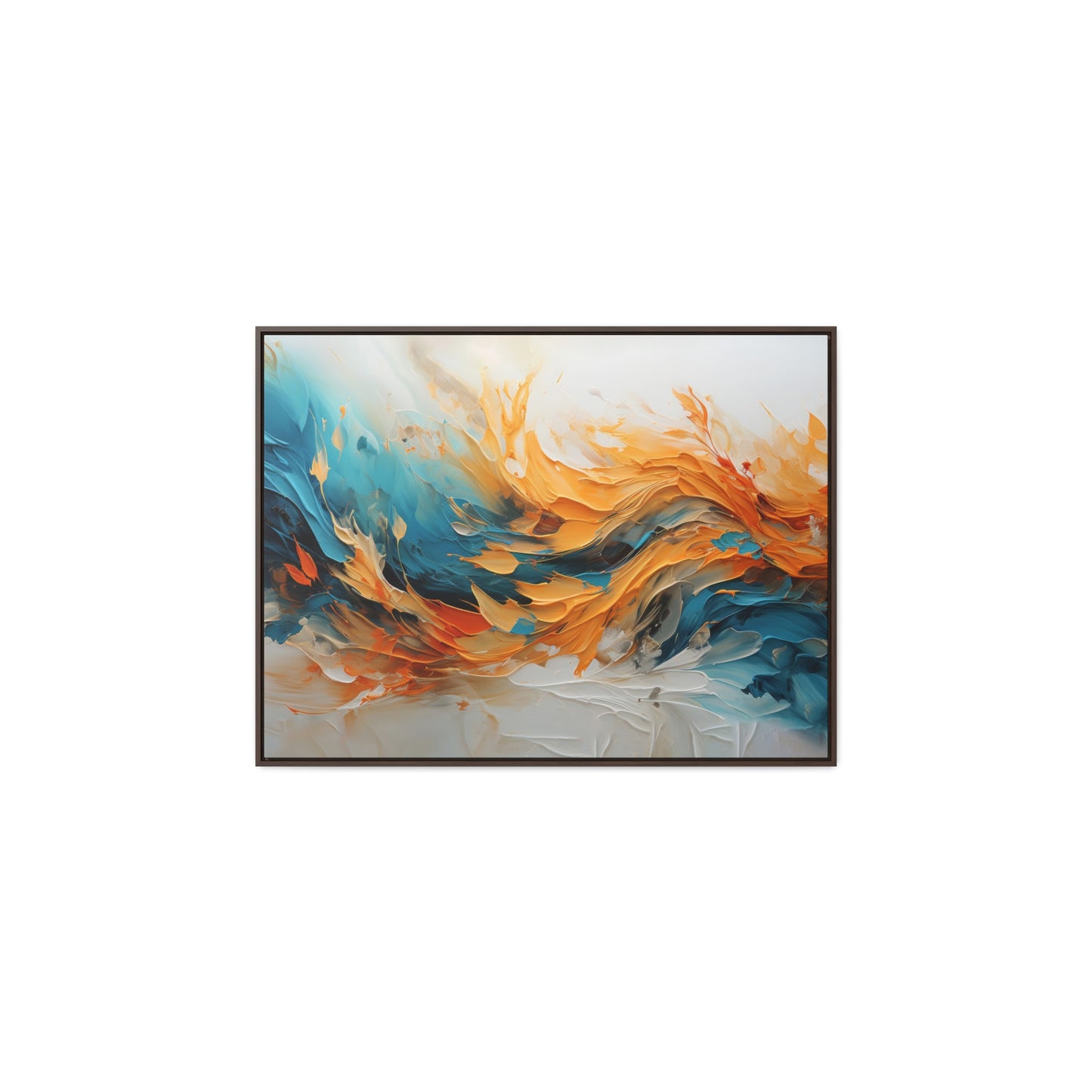 Decor Horizon , Orange and Blue Paint, Canvas Print, 1.25"