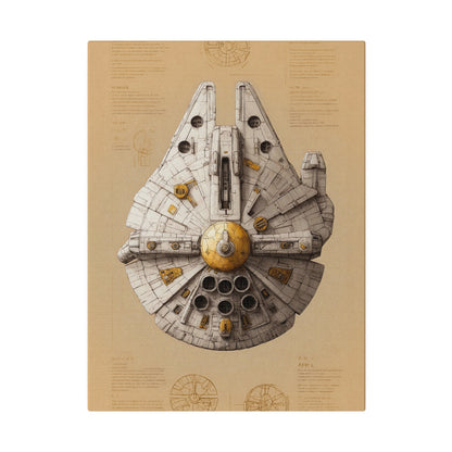 Falcon Top, Light, Ship concept canvas .75"