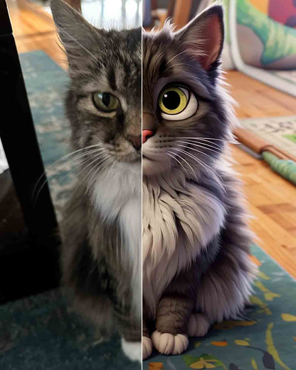 Cute 3D Style Custom Pet Portrait