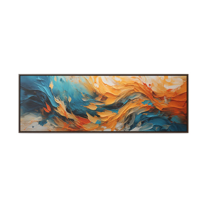 Decor Horizon , Orange and Blue Paint, Canvas Print, 1.25"