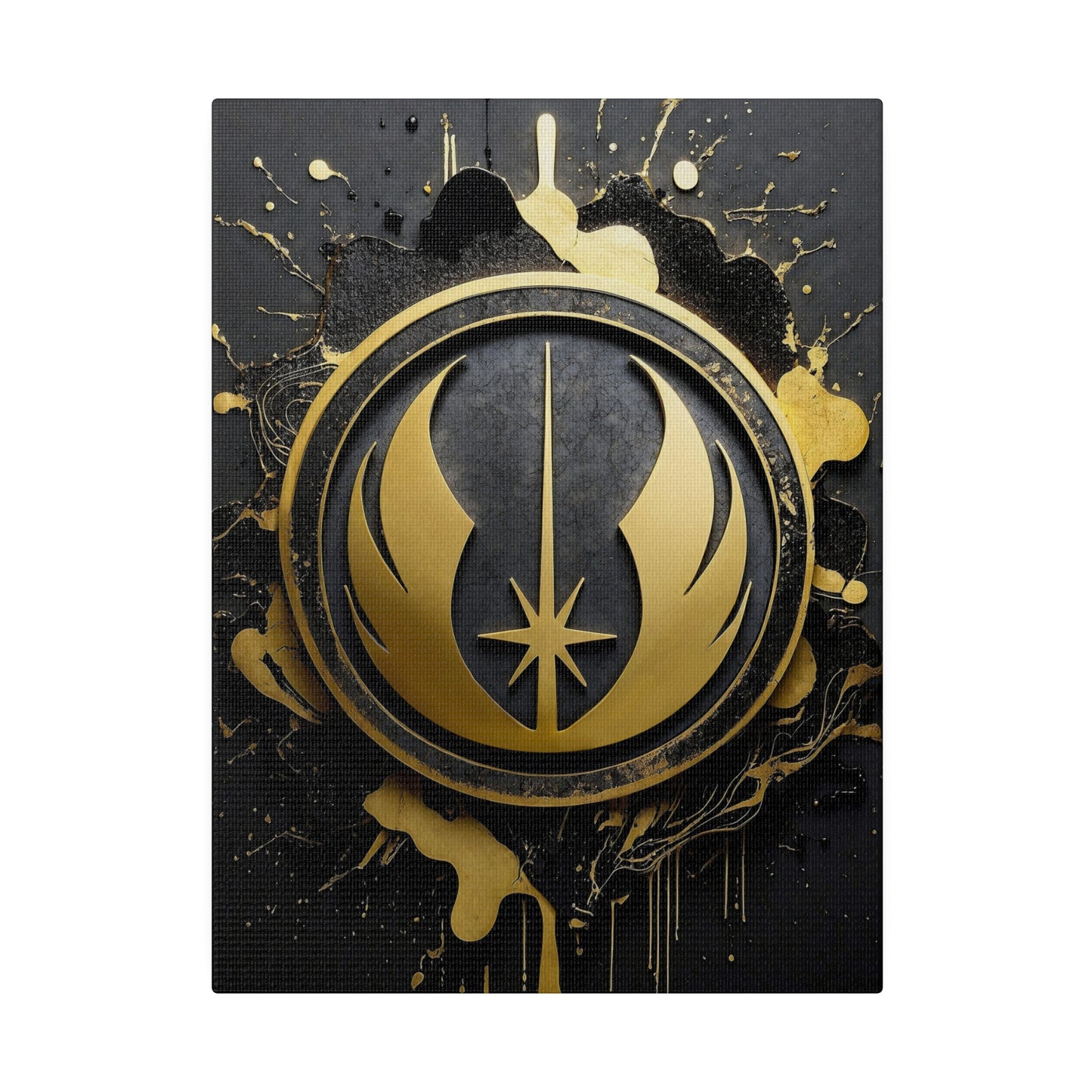 Insignia, gold canvas .75"