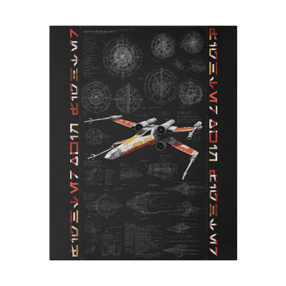 Fighter, Dark, Ship concept canvas .75"