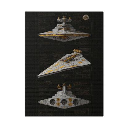 Destroyer, Dark, Ship concept canvas .75"