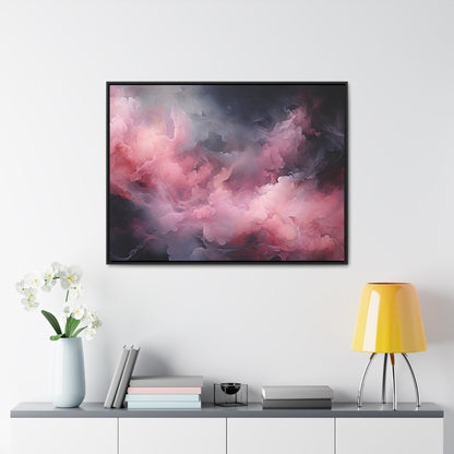 Decor Horizon, Pink and Black Clouds, Canvas Print, 1.25"