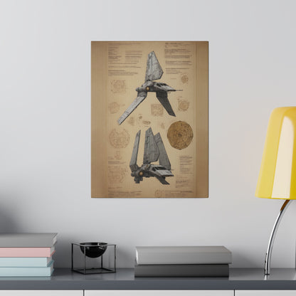 Shuttle, Light, Ship concept canvas .75"