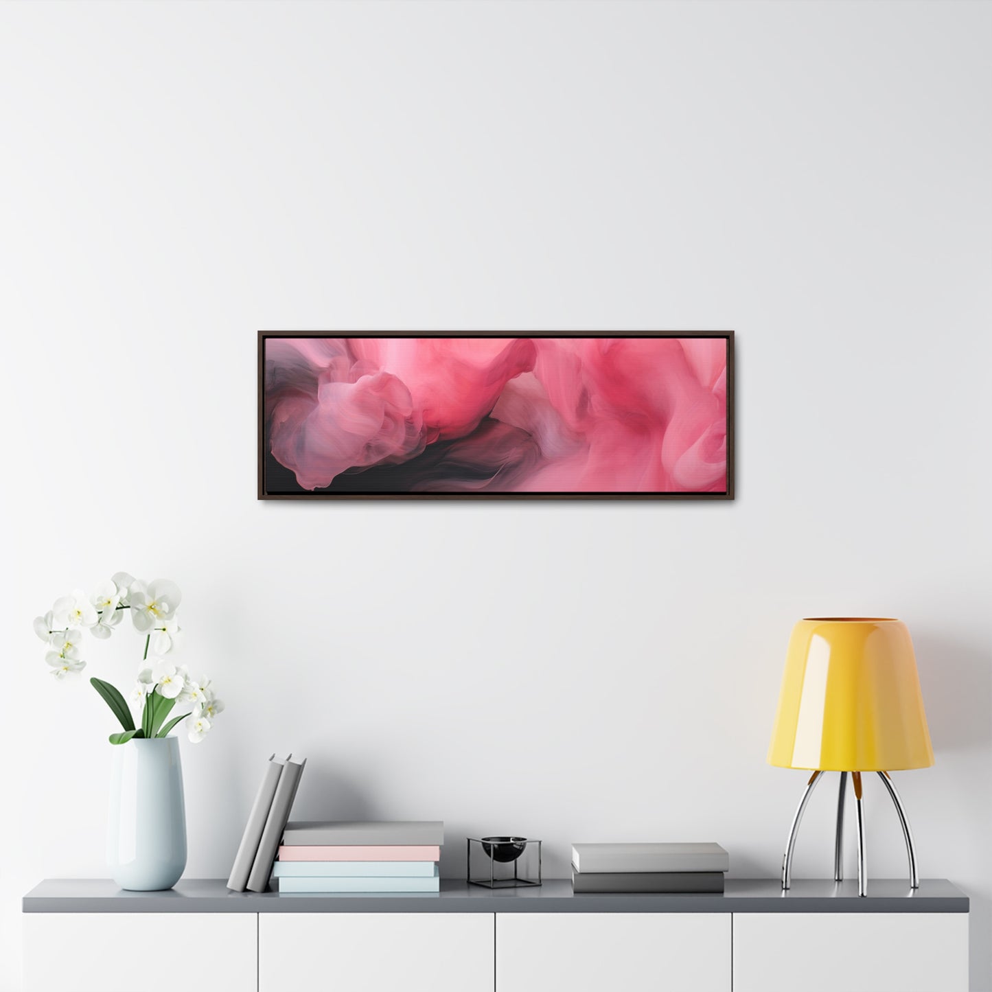 Decor Horizon, Black and Pink Marble , Canvas Print, 1.25"