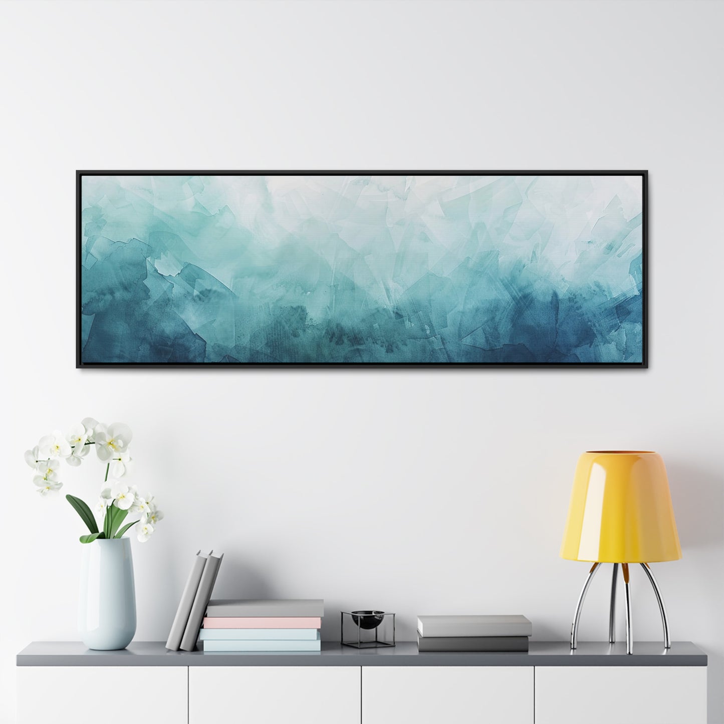 Decor Horizon , Blue Texture, Canvas Print, 1.25"