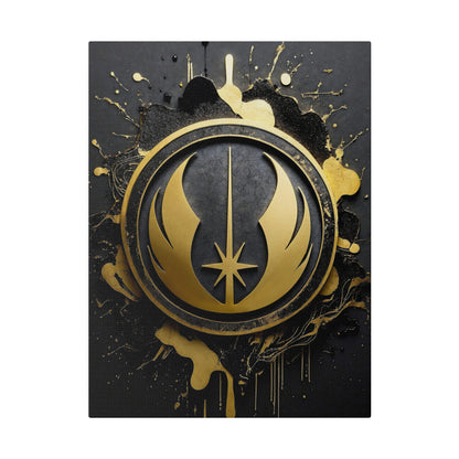 Insignia, gold canvas .75"