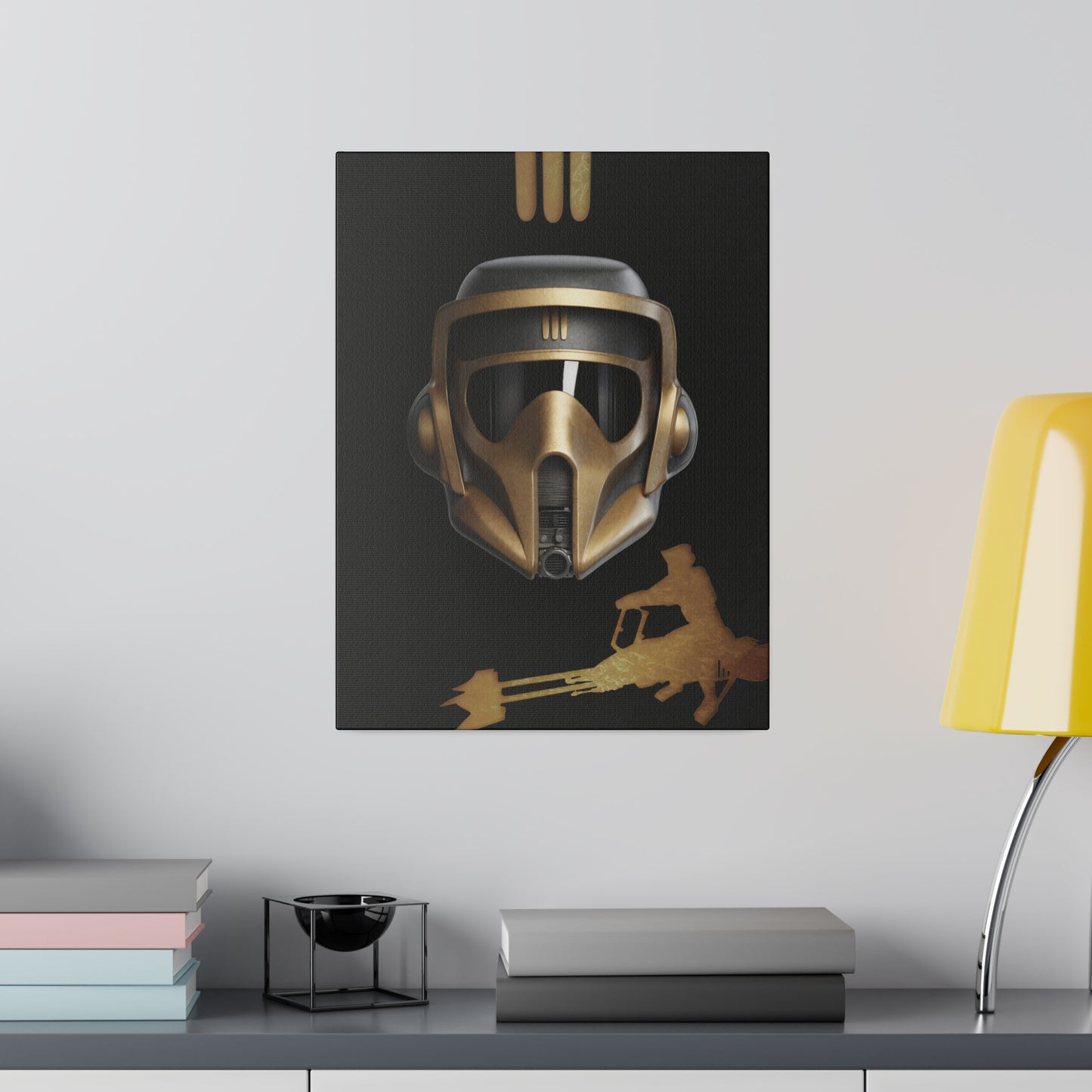 Scout, Dark, helmet concept canvas .75"