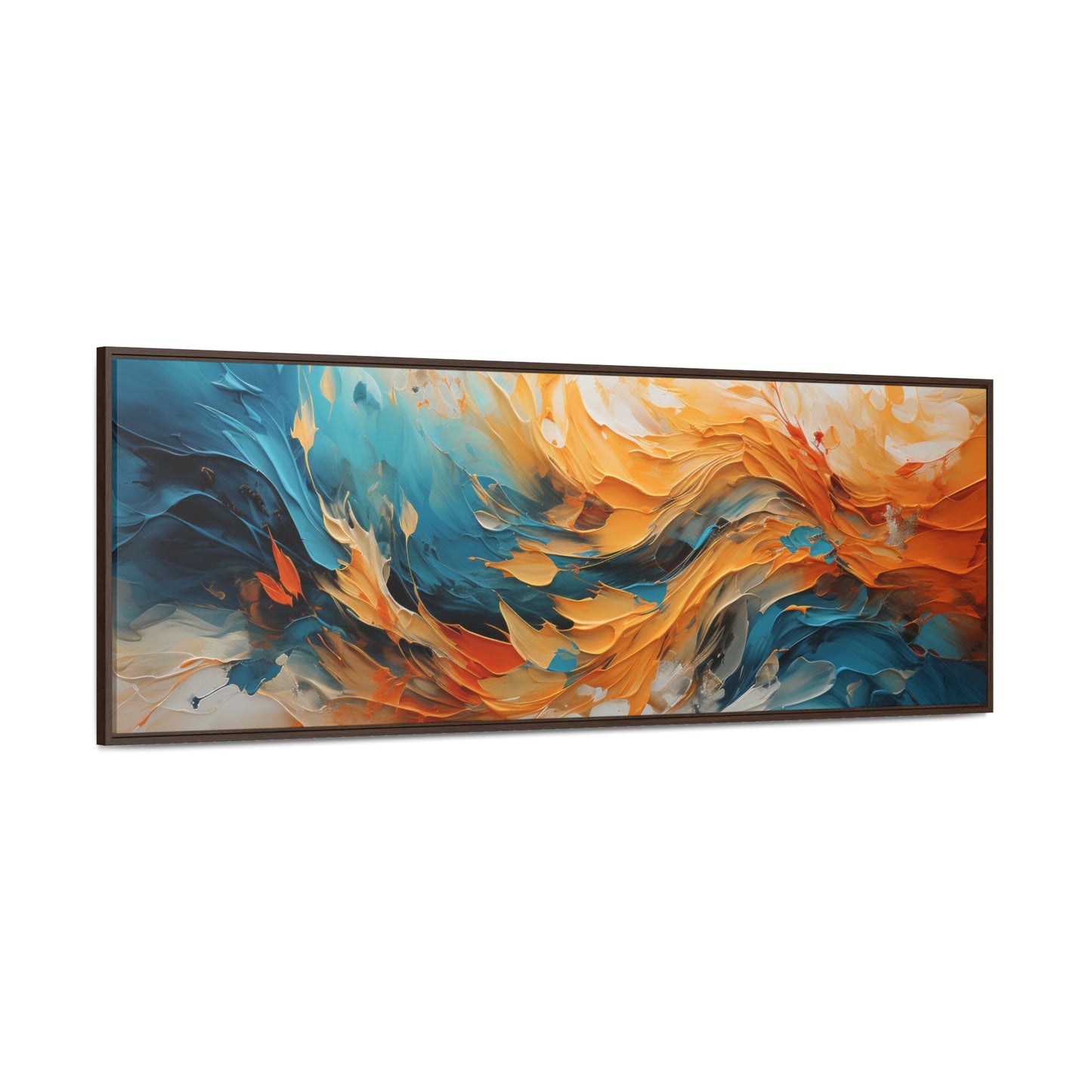 Decor Horizon , Orange and Blue Paint, Canvas Print, 1.25"