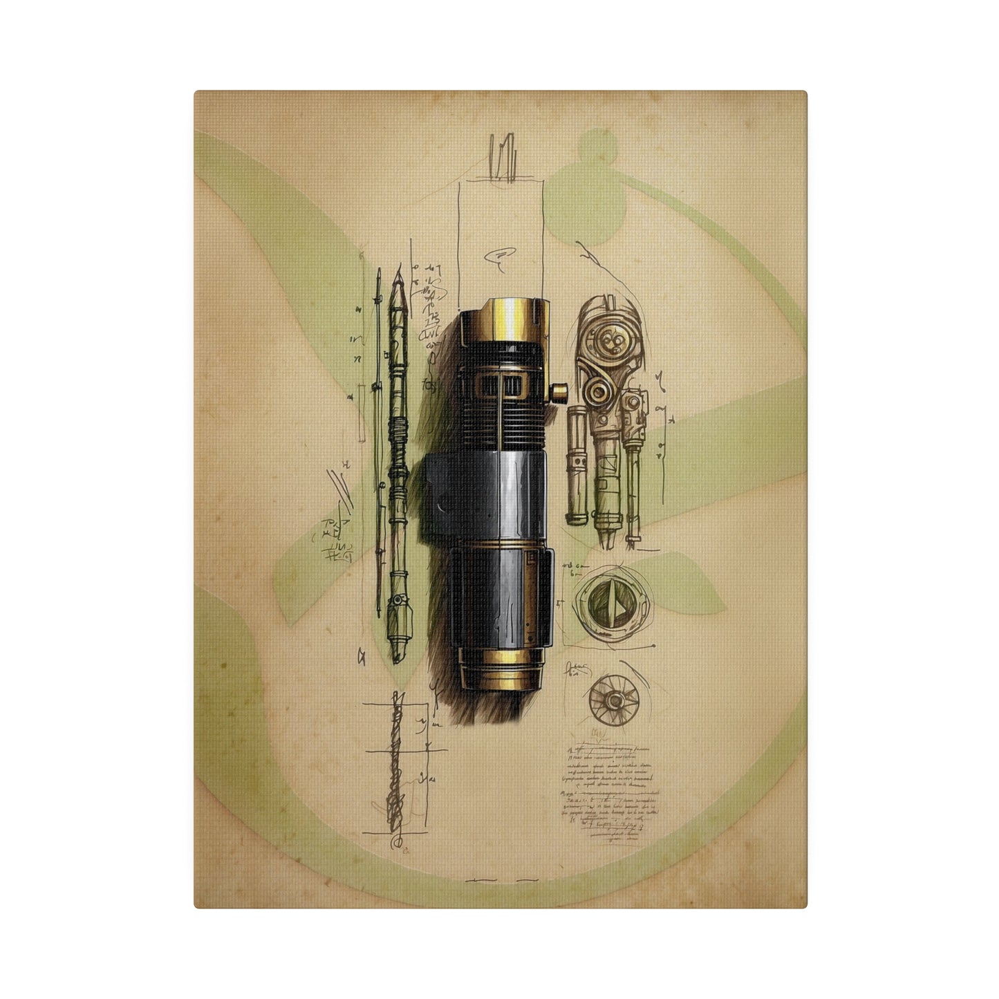 Old Master, Light, saber concept canvas .75"