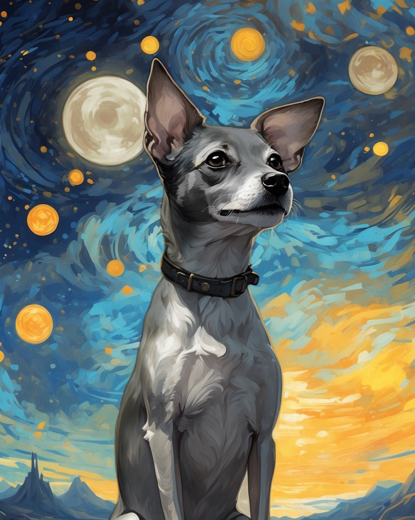 van Gogh Style Custom Pet Portrait