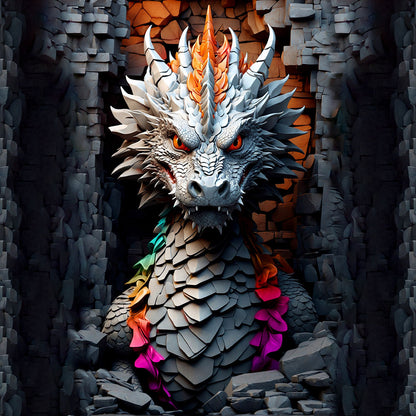Stone Dragon Collus canvas .75"