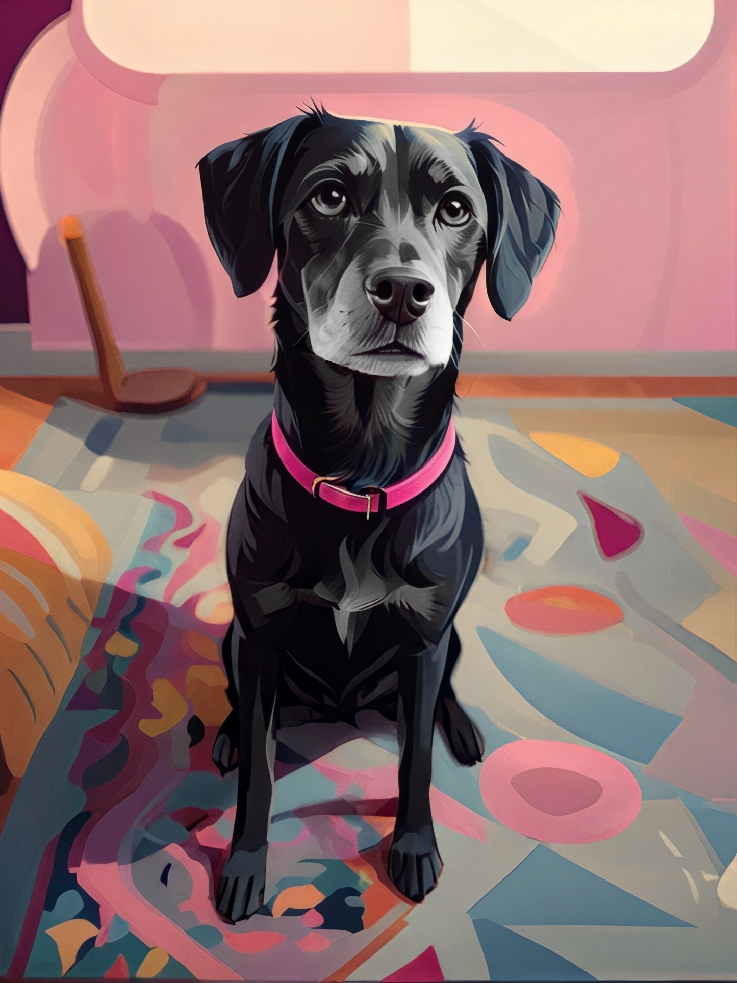 Flamenco Style Custom Pet Portrait