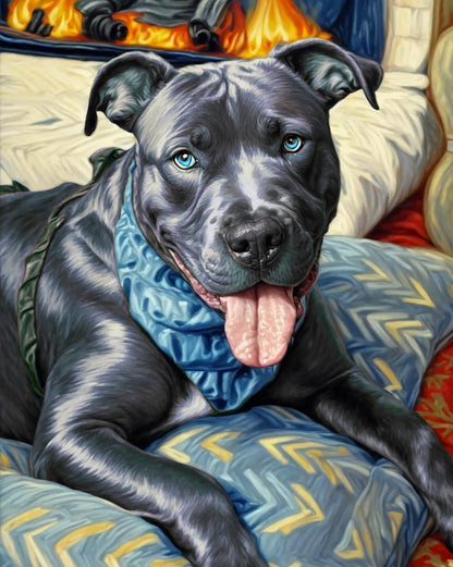 van Gogh Style Custom Pet Portrait