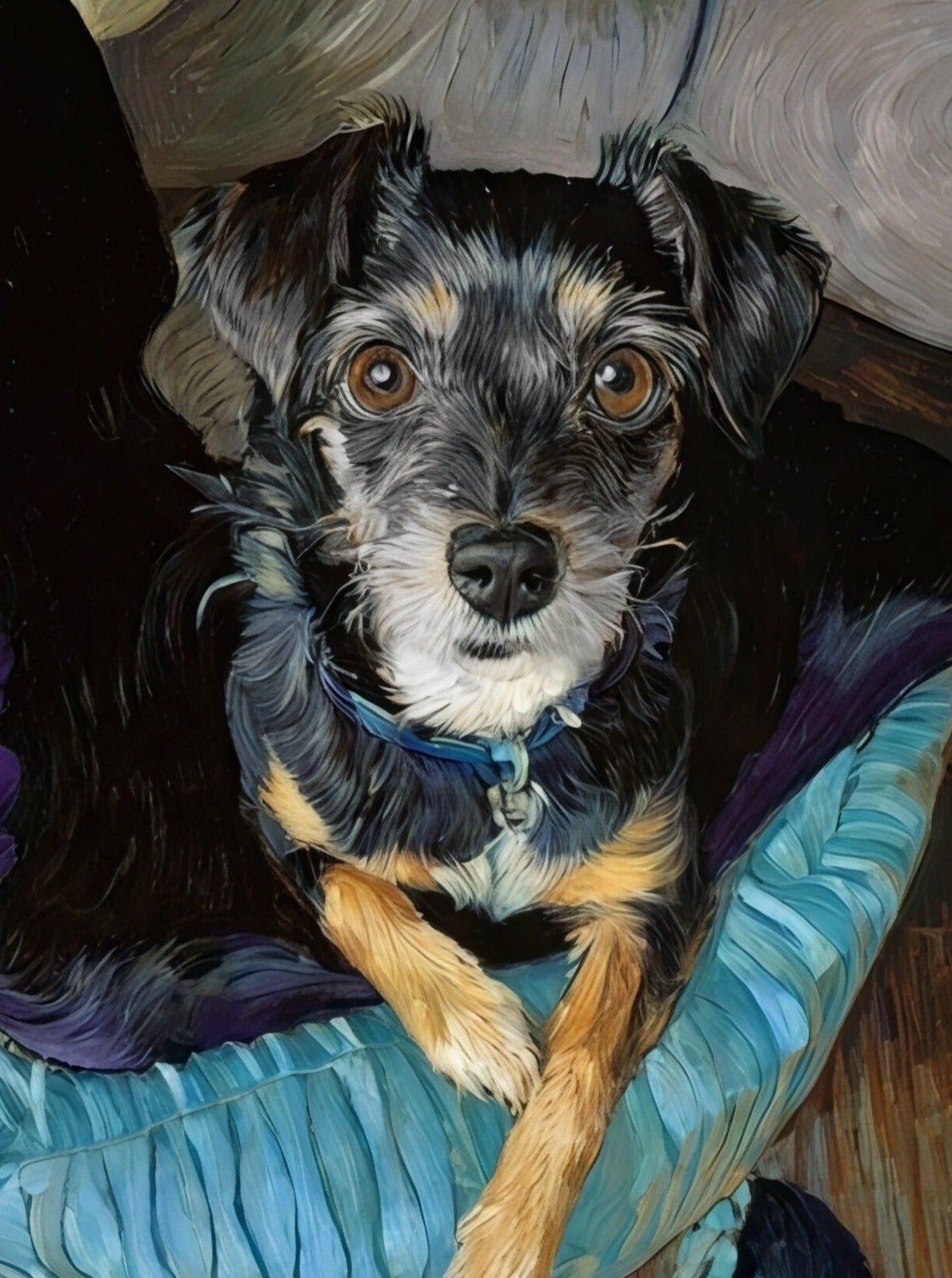 van Gogh Style Custom Pet Portrait