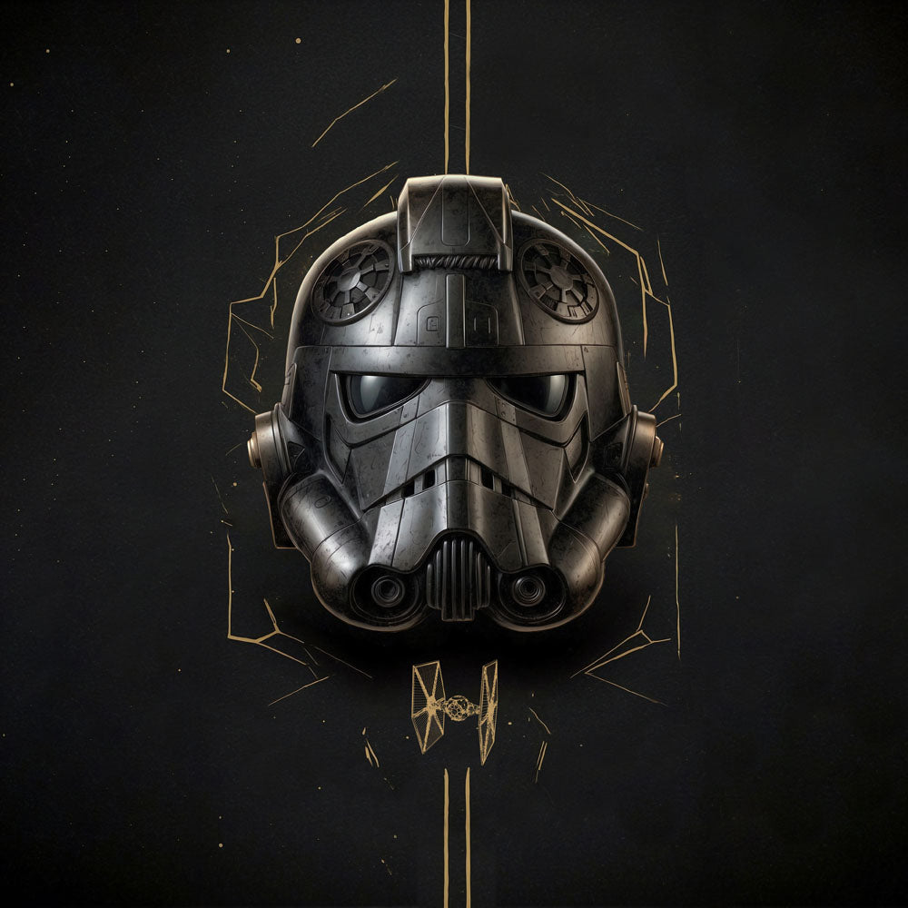 TIE, Dark, helmet concept canvas .75"