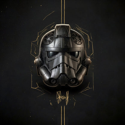 TIE, Dark, helmet concept canvas .75"