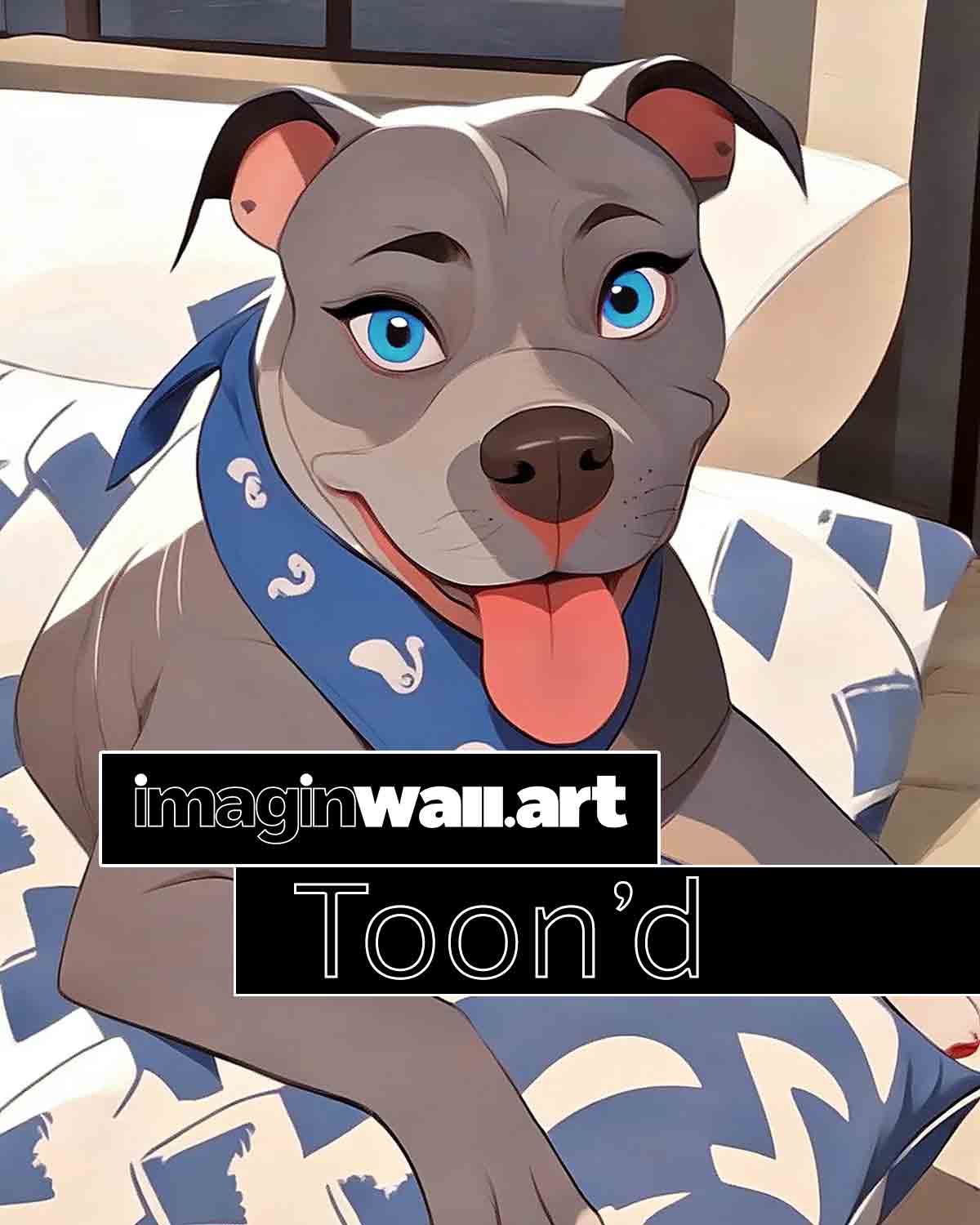 Toon'd Style Custom Pet Portrait