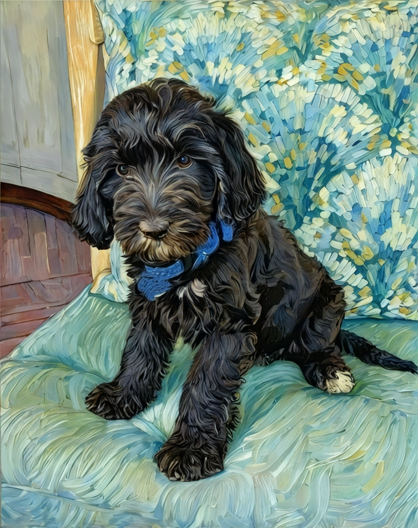 van Gogh Style Custom Pet Portrait