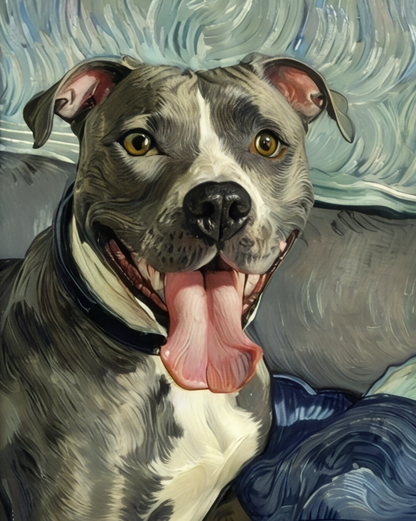 van Gogh Style Custom Pet Portrait