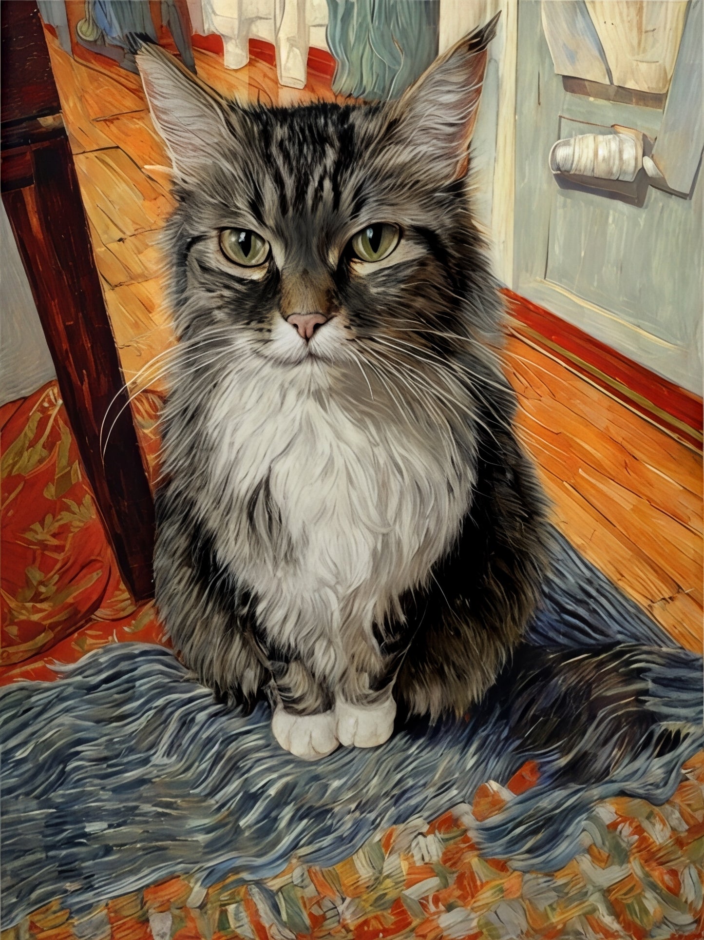 van Gogh Style Custom Pet Portrait