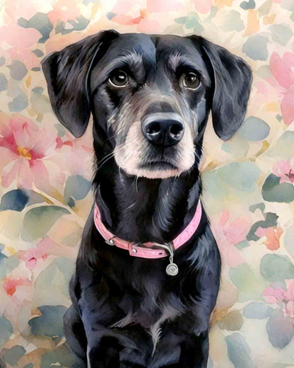 Delicate Watercolor Style Custom Pet Portrait